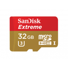 MicroSDHC 32GB U3 SanDisk Class 10 Extreme for Action Cameras (SD адаптер) 90MB/s 