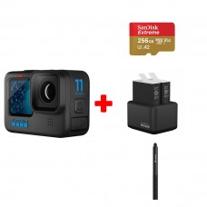 GoPro HERO11 Black (CHDHX-111-RW) + Sandisk Extreme 256gb + GoPro Dual Battery Charger + Аккумулятор Enduro 2шт + монопод 120см