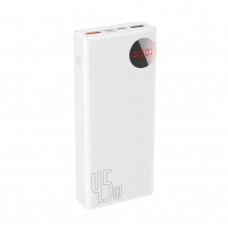 Внешний аккумулятор Baseus Mulight Digital Display Quick Charge Power Bank 45W 20000mAh White