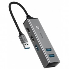 Baseus Cube USB to USB3.0*3+USB2.0*2 HUB Adapter Dark gray
