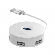 Baseus round box HUB adapter （USB 3.0 to USB3.0*1+USB2.0*3）25CM White