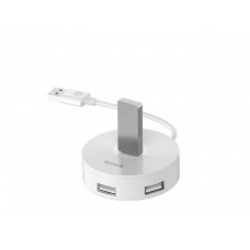 Baseus round box HUB adapter（Type-C+USB A to USB3.0*1+USB2.0*3）1m White