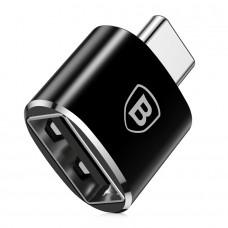 Baseus USB Female To Type-C Male Adapter Converter 2.4A  Black