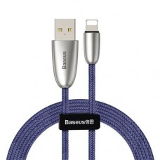 Кабель Baseus Torch Series Data Cable USB for iP 2.4A 1m Blue(With lamp)