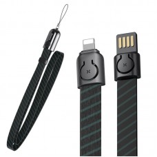 Кабель Baseus Gold Collar lanyard Data Cable USB For IP 2.4A 85cm Stripe Black