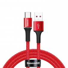 Кабель Baseus halo data cable USB For Type-C 3A 0.25m Red