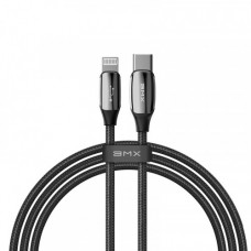 Кабель BMX Sequins MFi certified Cable Type-C to Lightning PD 18W 1.8m Black