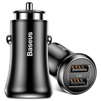 Автомобильное зарядное устройство Baseus Gentleman 4.8A Dual-USB Car Charger Black