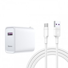 Сетевая зарядка Baseus fast-speed Huawei super quick charger 22.5W （CN）white