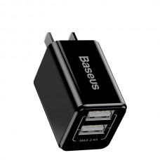 Сетевая зарядка Baseus Traveler series Dual USB charger 2.4A (CN) Black