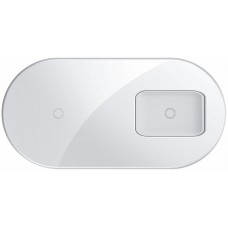Беспроводное зарядное устройство Baseus Simple 2in1 Wireless Charger Pro Edition For Phones+Pod White