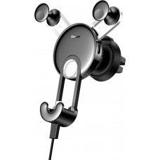 Автомобильный держатель Baseus YY vehicle-mounted phone charging holder with USB cable(IP Version) Silver