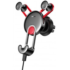 Автомобильный держатель Baseus YY vehicle-mounted phone charging holder with USB cable(IP Version) Red
