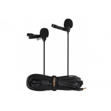 Микрофон петличный Comica CVM-D02 двойной кабель 4,5м