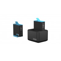 Dual battery charger + charger hero 9 / 10 /11/12  Black (ADDBD-001)