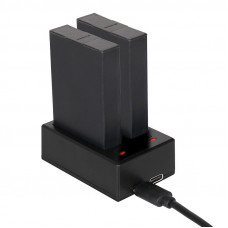 Зарядное устройство для 2х аккумуляторов GoPro Fusion, Redline RL529