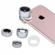 Momax X-Lens Pro Kit - набор объективов для смартфона Серебро