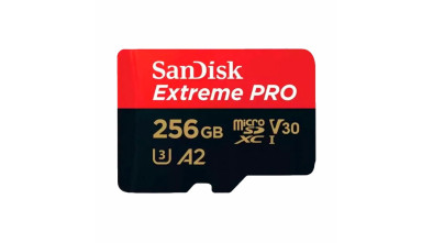 Карта памяти SanDisk Extreme PRO 200mb/s (4K) 256Gb MicroSD A2 V30 (SDSQXCD-256G-GN6MA)