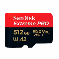 Карта памяти SanDisk Extreme PRO 200mb/s (4K) 512Gb MicroSD A2 V30 (SDSQXCD-512G-GN6MA)