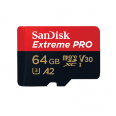 MicroSD 64GB SanDisk Class 10 Extreme Pro A2 V30 UHS-I U3 (170 Mb/s) +SD адаптер